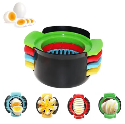 Image de Coupe-œufs multifonctionnel 4 en 1 : idéal pour couper les œufs durs, les fraises et les kiwis