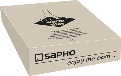 Zdjęcie produktu dla Sapho WARM TILES – elektryczny kabel do ogrzewania podłogowego, 8,1–10 m², 1300 W, dwużyłowy