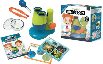 Produktbild von Buki Mikroskop Spielzeug - Mini Sciences Lernspielzeug fr Kinder