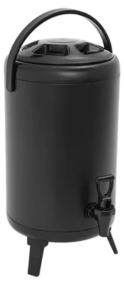 Produktbild von Getränkespender - Isolierter Thermobehälter mit Zapfhahn - 8 l Fassungsvermögen - 4–8 h Warm- und Kalthaltung - 201 Edelstahl - Schwarz
