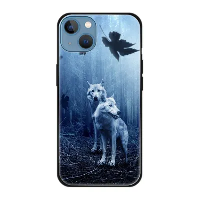 Produktbild von König Design Hülle kompatibel mit Apple iPhone 13 Kunststoff Soft Handyhülle - Handy Case Wölfe