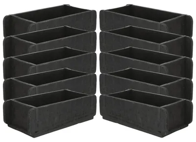 Produktbild von Novaliv 10x Holzkiste Vintage Schwarz 30 x 15 x 10 cm Alte Ziegelform Holz EIN KAMMER Allzweckkiste aus recyceltem Altholz Jede Form EIN Unikat - Geschenkkiste