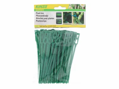 Produktbild von KINZO Pflanzenklemme, 100 Stück, grün