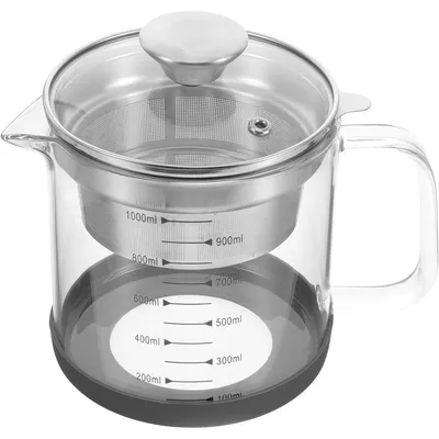 Produktbild von Ölfiltertopf 1L Borosilikatglas – Vorratsglas für Sojadrink & Kochen | Hitzebeständiger Ölvorratsbehälter