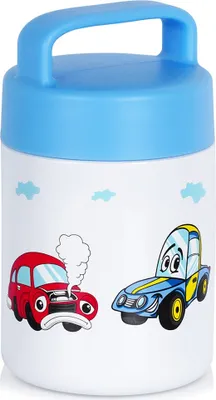 Produktbild von Orion | Thermoskanne - Auto - Blau - 450 Ml - Kinder Isolierbehälter - Essensbehälter
