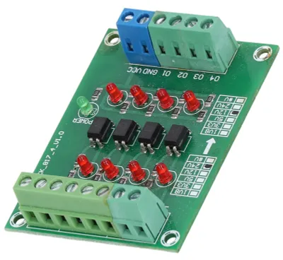 4-Kanal Optokoppler-Isolationsmodul 24V auf 5V Signalumsetzer
