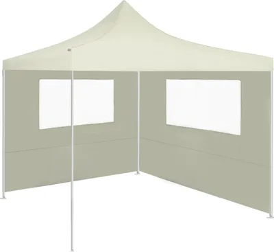 Obrázok produktu pre vidaXL Pavilón Bočná stena s oknami 4x2 m krémová