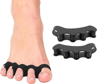 Produktbild von Silikon-Zehenstützen, 1 Paar, Zehenstabilisator, Fußstütze, Zehenstabilisator für überlappende Zehen, Hallux-Valgus-Schuhpolster, 8,5*2,5*1,3 cm