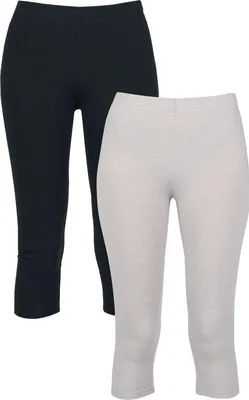 Produktbild von RED by EMP Damen schwarz/dunkelgraue Leggings im Doppelpack S
