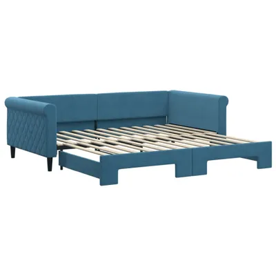 Produktbild von Tagesbett Ausziehbar Blau 100x200 cm Samt