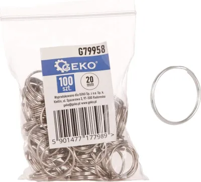 Obrázek produktu pro GEKO Kroužek na klíče 20mm, 100ks G79958