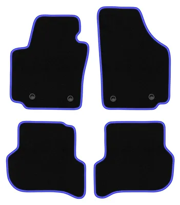Image de Tapis de sol en moquette noir/bleu pour Seat Altea XL 2006-08.2008 4 pièces