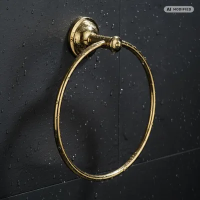 Produktbild von PaulGurkes Handtuchring Gold Retro Nostalgie Bad-Accessoire