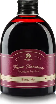 Produktbild von Schreibtinte Burgunder 250 ml für Füllhalter, gleichmäßiger Tintenfluss, schnelltrocknend