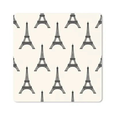 Produktbild von MuchoWow® Mauspad Mousepad Eiffelturm - Paris - Muster 20x20 cm - Mousepads - Maus Mat - Pad - Mausunterlage - Desk Mat - Bureauartikeln