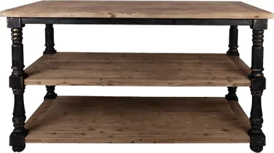 Produktbild von Clayre & Eef Präsentationstisch 180x100x85 cm Schwarz Holz