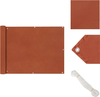 Obrázek produktu pro vidaXL Balkonová zástěna Oxford 90x400 cm Terracotta - Slunečníky a slunečníky