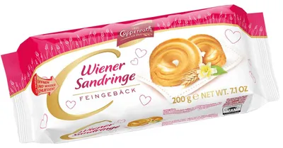 Produktbild von Coppenrath Wiener Sandringe Hausgebäck 200g (MHD:01.08.2024)