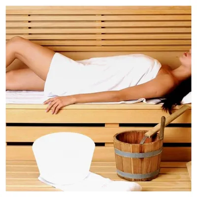Produktbild von Tragbarer Saunakübeleinsatz aus langlebigem Kunststoff, Weiß, 2 Stück, multifunktionale Pool- und Teichauskleidung für Sauna und Fußbadeimer