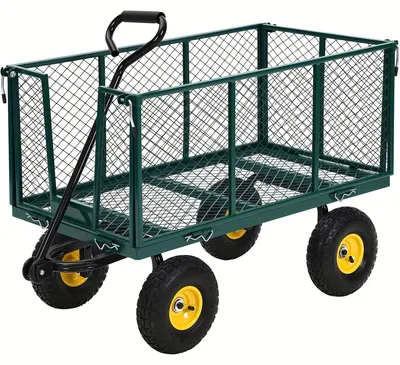 Immagine prodotto di Carrello da giardino - Carrello a mano - Carrello per il trasporto - Carrello da giardinaggio - Carrello con elevata capacità di carico - Portata: 500 kg