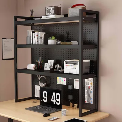 Immagine prodotto di Scaffale per scrivania, nero, 90 cm, 3 ripiani