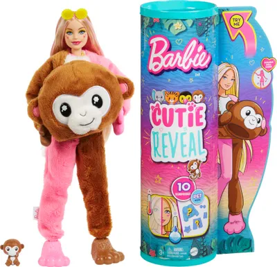 Produktbild von Barbie Cutie Reveal Puppe Aus Der Dschungelfreunde-affenserie Rosa  Rosa One Size