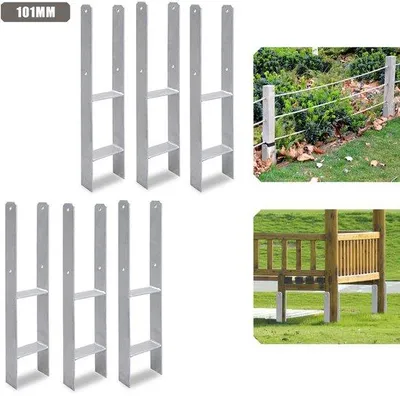 Zdjęcie produktu dla Śruby w kształcie litery H do montażu zewnętrznego, 10 mm, zestaw 6 sztuk, solidna konstrukcja i trwałość, idealne do pergoli