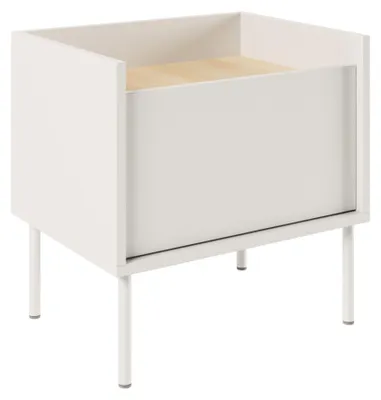 Immagine prodotto di Selsey Tovi - Comodino a 1 anta, 50 cm, bianco / rovere effetto legno