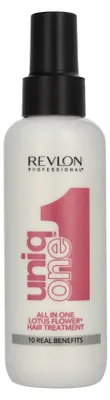 Zdjęcie produktu dla Revlon Professional Uniq One All In One Lotus Flower Treatment wzmacniający spray bez spłukiwania do włosów zniszczonych 150 ml
