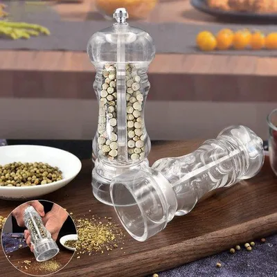 Immagine prodotto di Set di 2 macina-pepe e macina macine in Vetroceramica, ricaricabili, regolabili manualmente