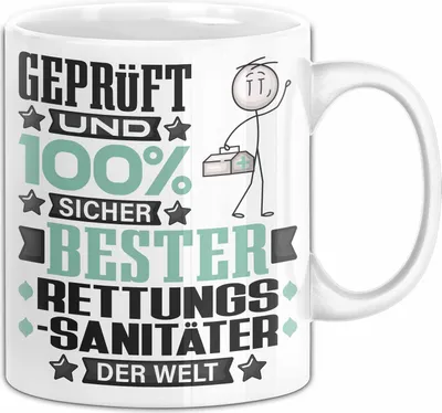 Produktbild von Rettungssanitäter Geschenk Lustiger Spruch für Rettungssanitäter Geschenkidee Bester Rettungssanitäter Der Welt (Weiß)