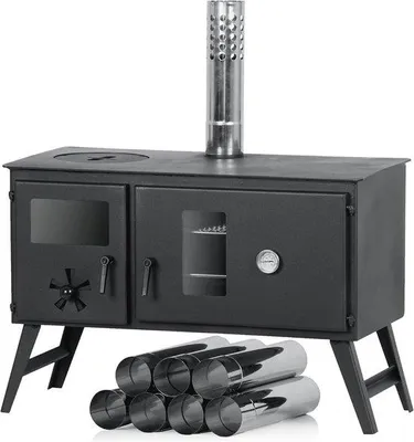 Produktbild von Kompakte Holzheizung für Zelt und Outdoor, mit Feuerstelle und Backofen