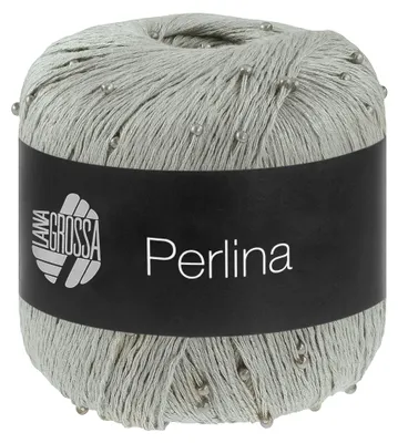 Produktbild von Lana Grossa PERLINA 50 g Seidig glänzendes Accessoire-Garn (Beilaufgarn) Farbe 013 - Hellgrau
