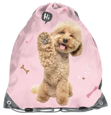 Productafbeelding van Kindertas Pudel 36 x 32 cm Sportbeutel met trekkoord