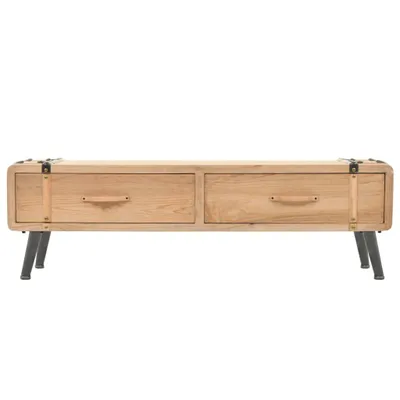 Image de vidaXL Armoire TV en bois massif de sapin 120x33x35 cm