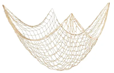 Fischernetz Dekoration 1m x 2m handgeweben naturbeige