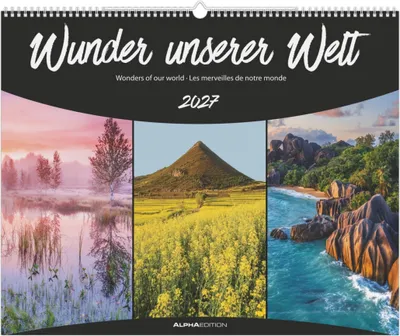 Immagine prodotto di Calendario da parete 2027 - 12 luoghi naturali e culturali - 52x42,5 cm