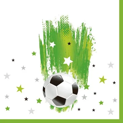 Produktbild von Servietten FUSSBALL Geburtstagsparty 33x33cm 20St.