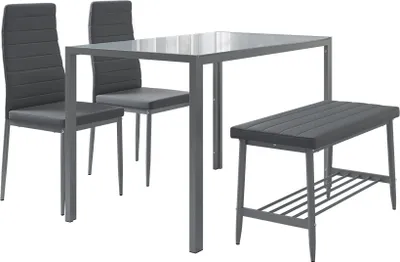 Produktbild von Esstisch-Set Vicco Grand Grau 120 x 70 cm 4-teiliges Set, Model 51845
