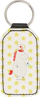 Produktbild von Mr. & Mrs. Panda schlüssel anhänger Einhorn Krankenschwester - Weiß - Geschenk, Schlüsselanhänger Mit Spruch, für, Ärztin, Krankenhaus, Taschenanhänger, Krankenpfleger