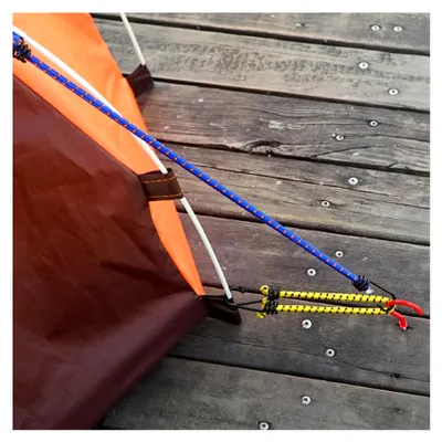 Produktbild von 6 Stück Gummiseile für Outdoor-Camping – Elastische und strapazierfähige Gepäckbindeschnüre für Zeltbefestigungen und Wäscheleinen