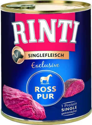 Produktbild von RINTI Singlefleisch Exclusive, Adult, jede Rasse, Pferd, 800 g, Ohne Soja