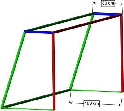Produktbild von Huck Fussballtornetz-Paar aus PP 4 mm 80 x 150 cm schwarz weiß