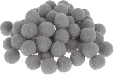 Produktbild von VBS Pompons, 15mm, 60 Stück Grau