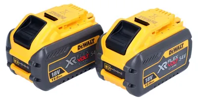 Immagine prodotto di DeWalt 2x Batterie DCB 548 18 V / 54 V max. 12 Ah / 12000 mAh Li-Ion XR FLEXVOLT - con indicatore dello stato di carica