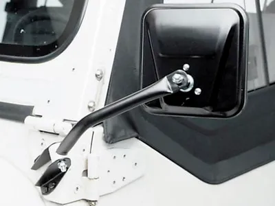 Zdjęcie produktu dla Lusterko zewnętrzne czarne Jeep CJ + Wrangler YJ 55-86