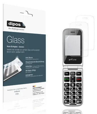 Zdjęcie produktu dla 2 folie ochronne matowe do telefonu Artfone F20 - antyuderzeniowa, folia ochronna 9H, wykonana z tworzywa sztucznego przypominającego szkło