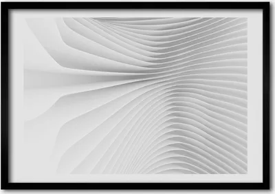 Produktbild von Bild - Bilderrahmen - 100 cm x 70 cm - MDF - Rahmen - Foto - Wandkunst abstrakte Linien