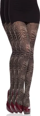 Image de Collants à motifs pour femme (Cappuccino (40 deniers), taille S).