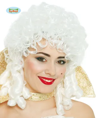 Produktbild von weiße Lockenperücke Prinzessin Perücke Damen